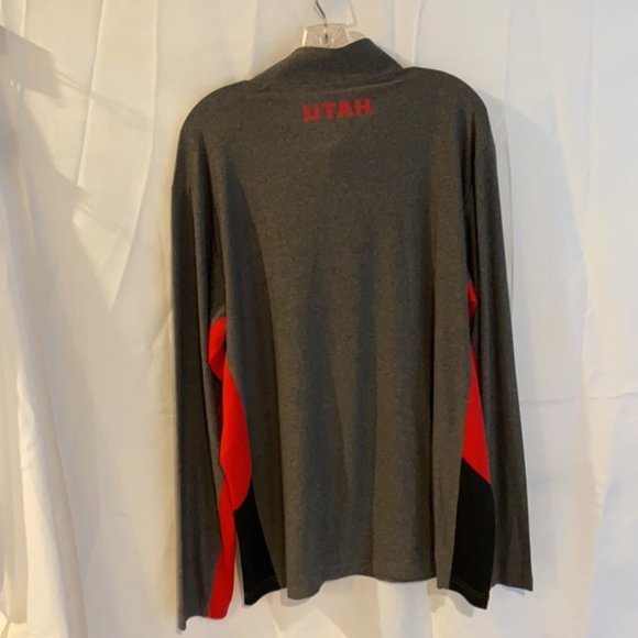 Utah Utes 1/4 Zip Long Sleeve Performance Shirt Men's Size L New - Picture 9 of 10